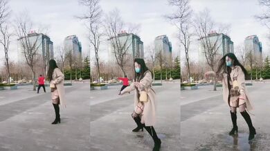 有品位的浪女、户外公园 清晨学大爷打拳，憋在体内的淫泉一涌而出，这到底是什么魔力？